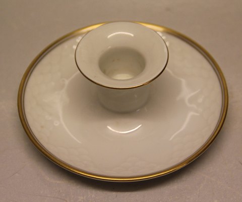 B&G Hartmann Porcelain White with double gold rim and lines 249 Candlestick  4.5 
x 11 cm (501)
