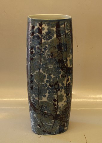 Aluminia Copenhagen Baca Faience RC Faience 789-3101 Vase 36.5 cm Blue Baca, 
Johanne Gerber 1962
