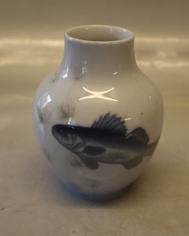 Kongelig Dansk 999-45 A Kgl. Vase 10.5 cm Blå fisk