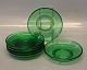 Broksoe, Holmegaard glass 1938-1941, design Jacob E Bang Green plate 14.7 cm
