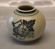 025-6 RC Vase 10 cm 1927 (822) with fruit Matt Porcelain Aluminia 
