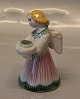 Angel red dress from Bornholm L. Hjort 11.5 cm Danish Art Pottery