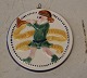 1912 Boy with trumpet Chr. Joachim 851-722 8.7 cm Aluminia Royal Copenhagen 
faience Children Days plates